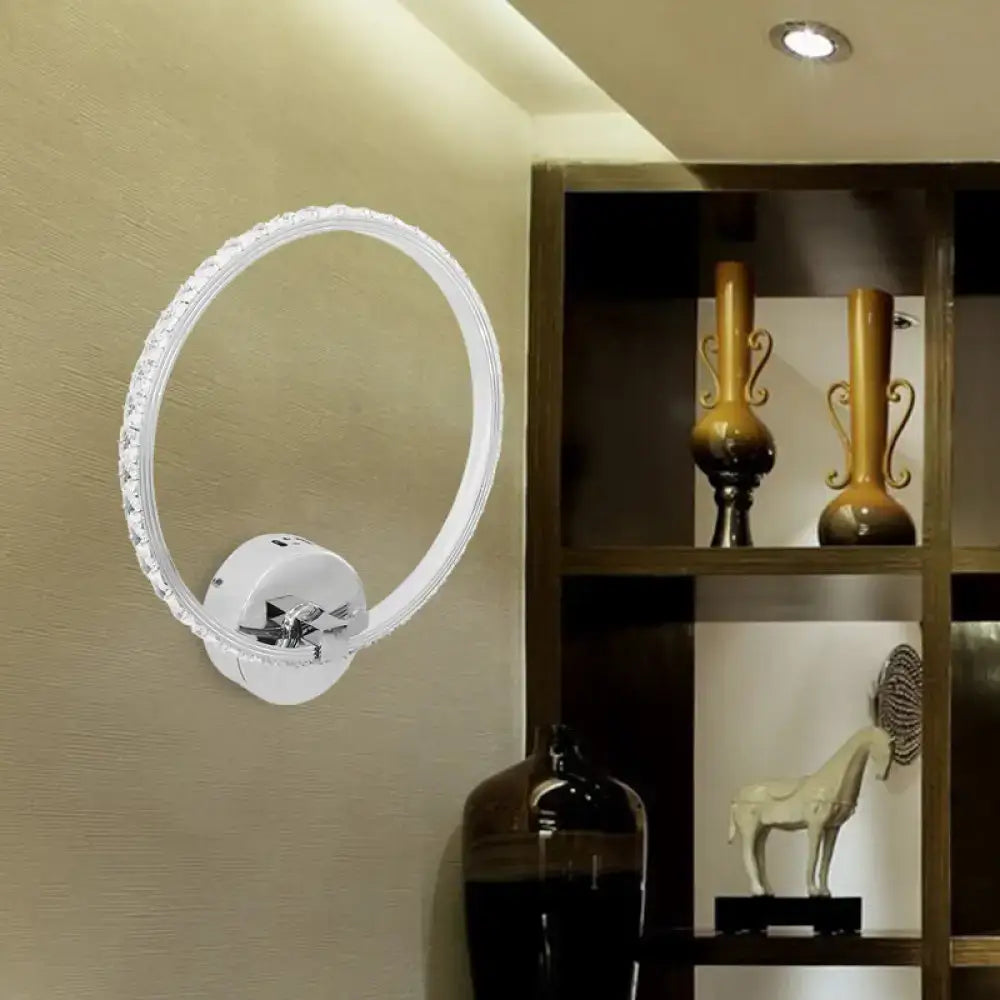 Chrome Crystal 10-Inch Wall Sconce