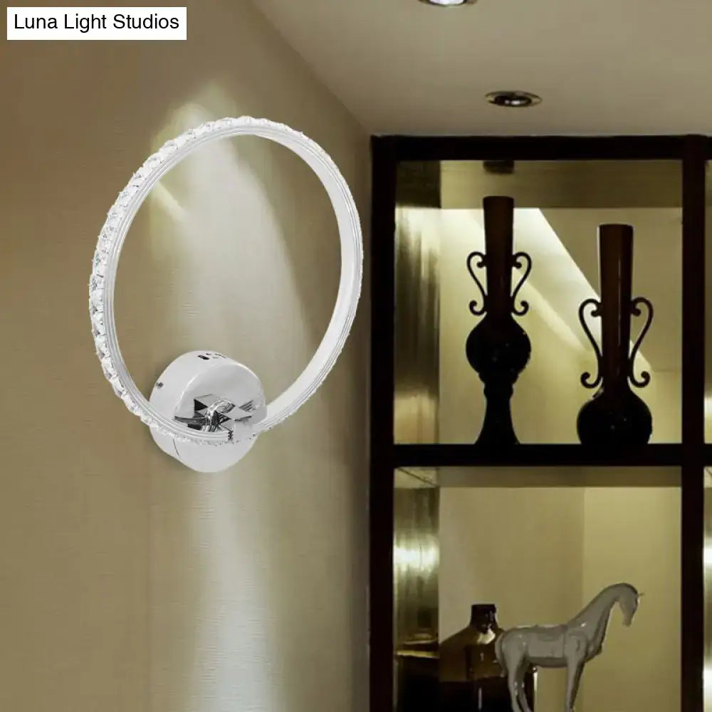Chrome Crystal 10-Inch Wall Sconce