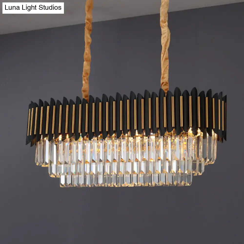 Black Gold Crystal Chandelier