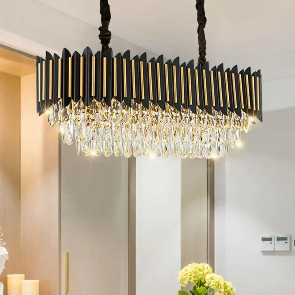 Black Gold Crystal Chandelier
