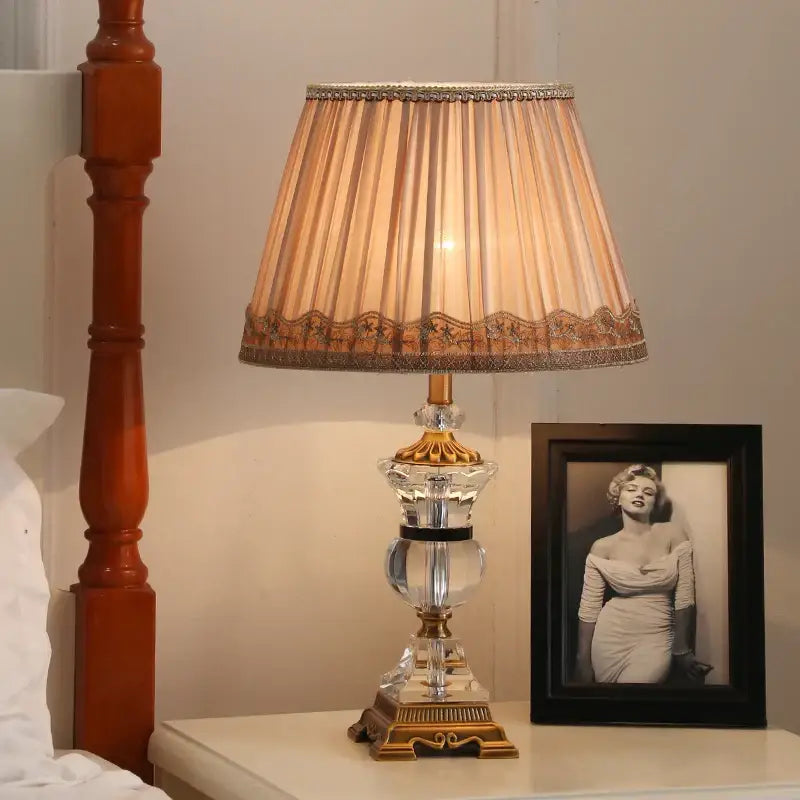 Gold Crystal Table Lamp