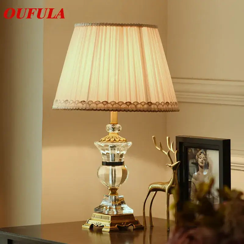 Gold Crystal Table Lamp