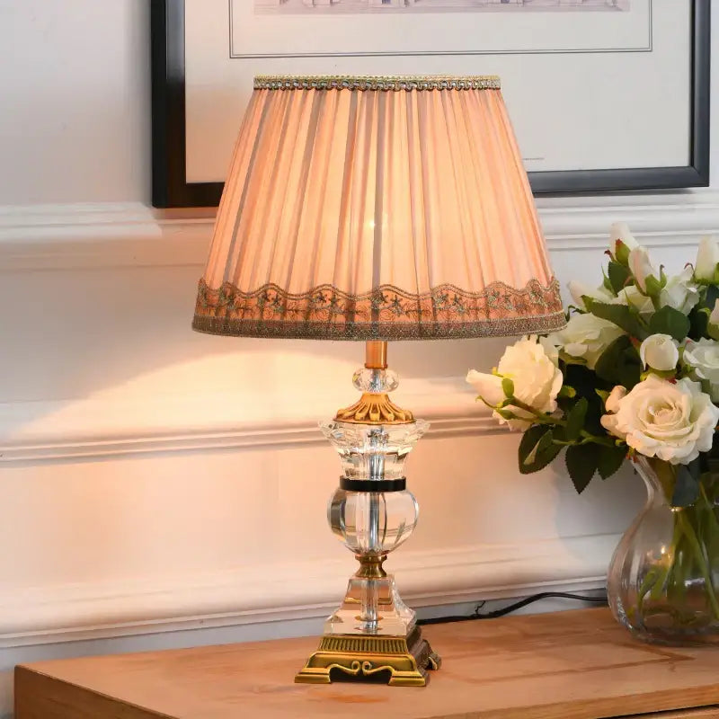Gold Crystal Table Lamp