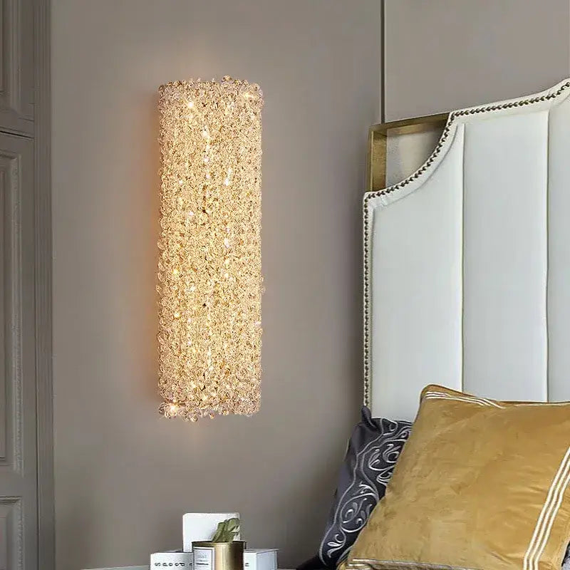 Gold Crystal Wall Sconce 60cm for Minimalist Interiors