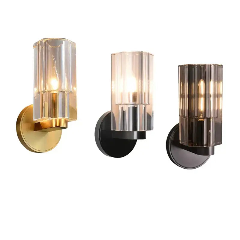 Crystal Gold Wall Sconce Bronze and Copper Tones