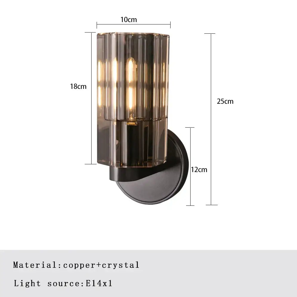Crystal Gold Wall Sconce Bronze and Copper Tones