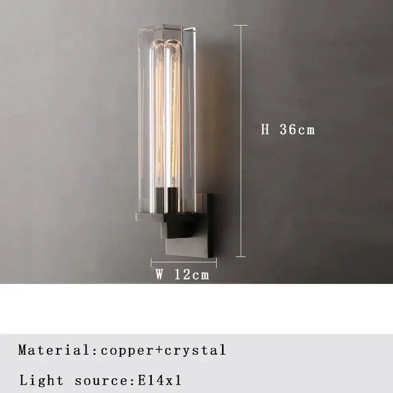 Crystal Gold Wall Sconce Bronze and Copper Tones