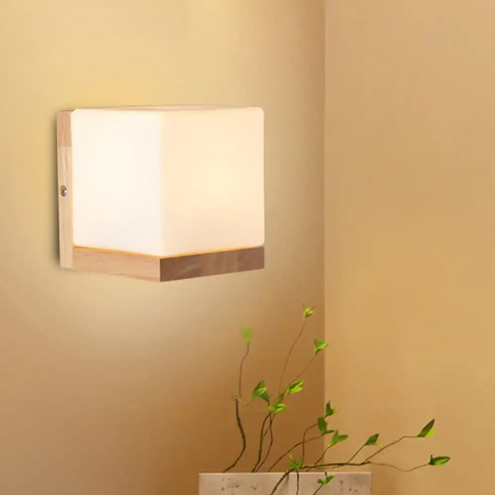 White Cube Wall Sconce
