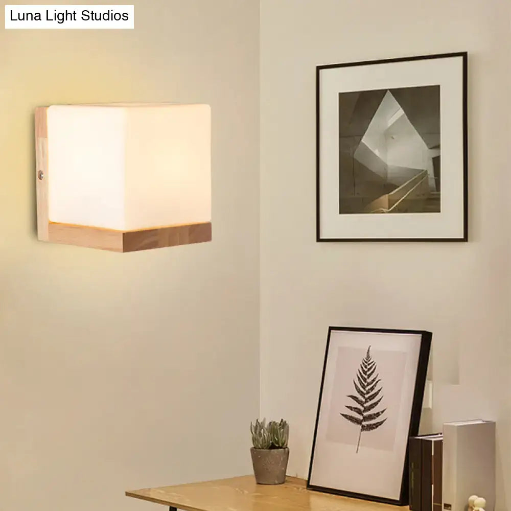 White Cube Wall Sconce