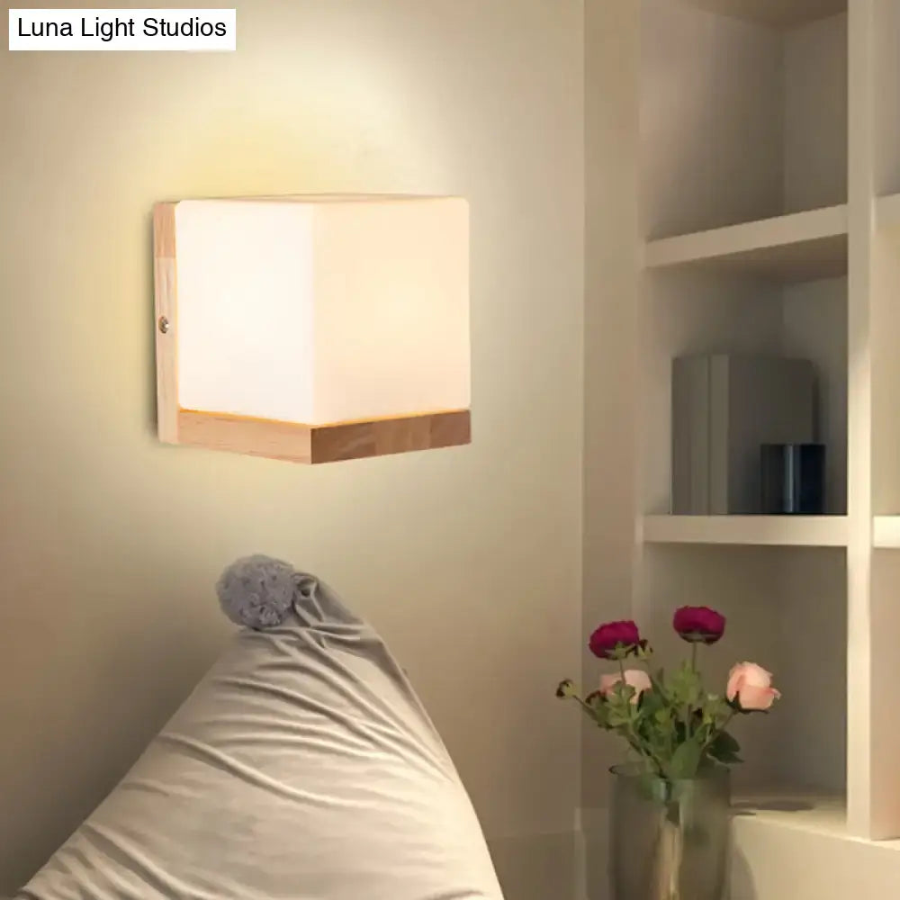 White Cube Wall Sconce