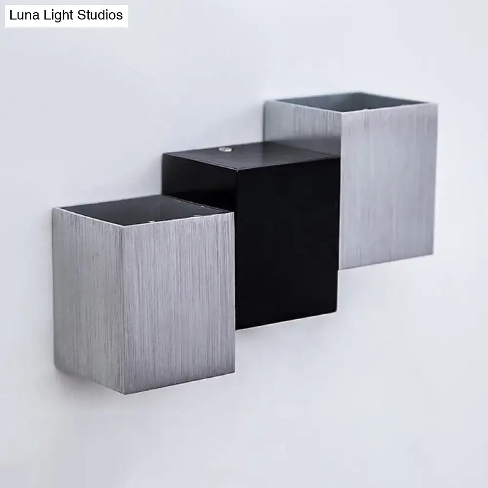 Silver Black Wall Sconce
