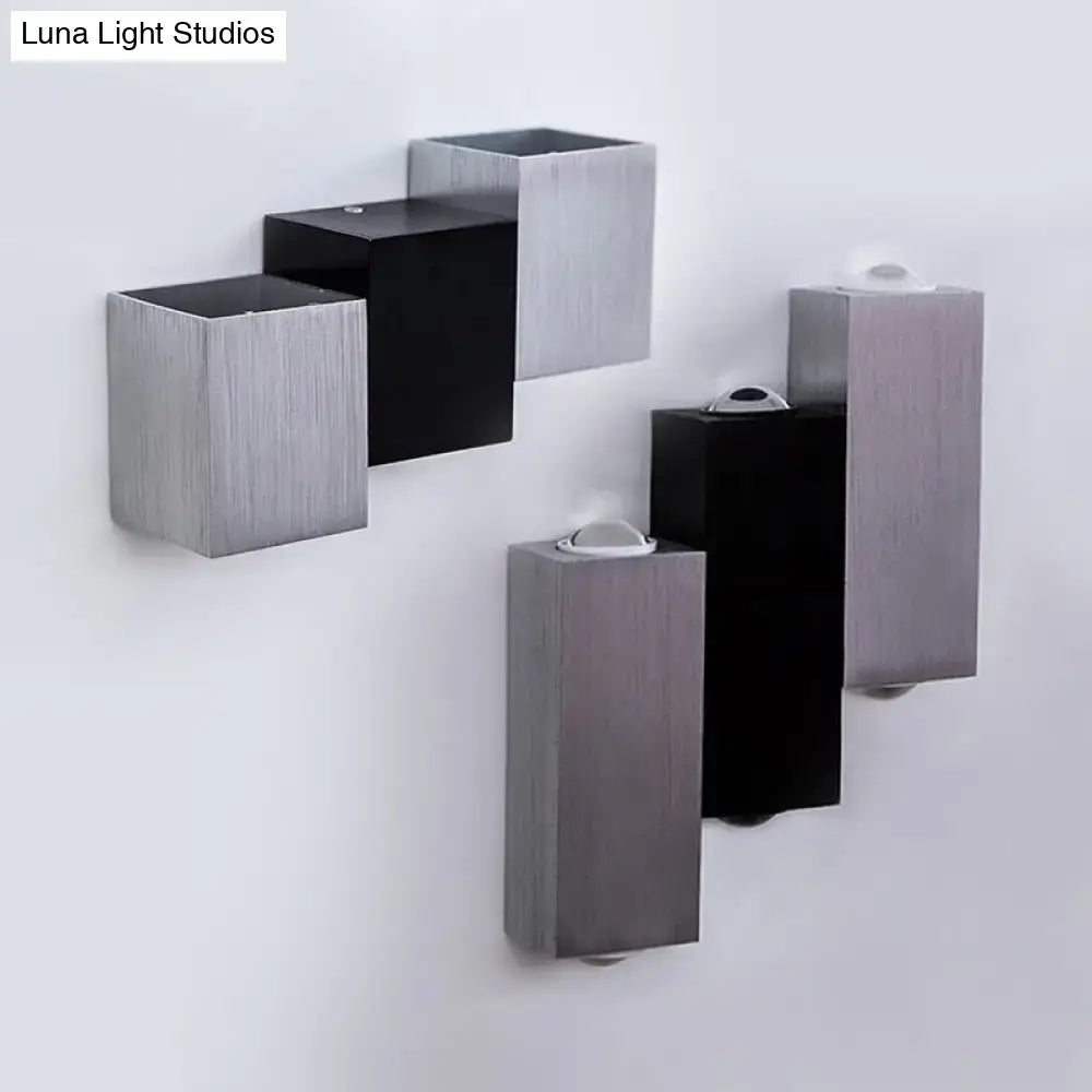 Silver Black Wall Sconce