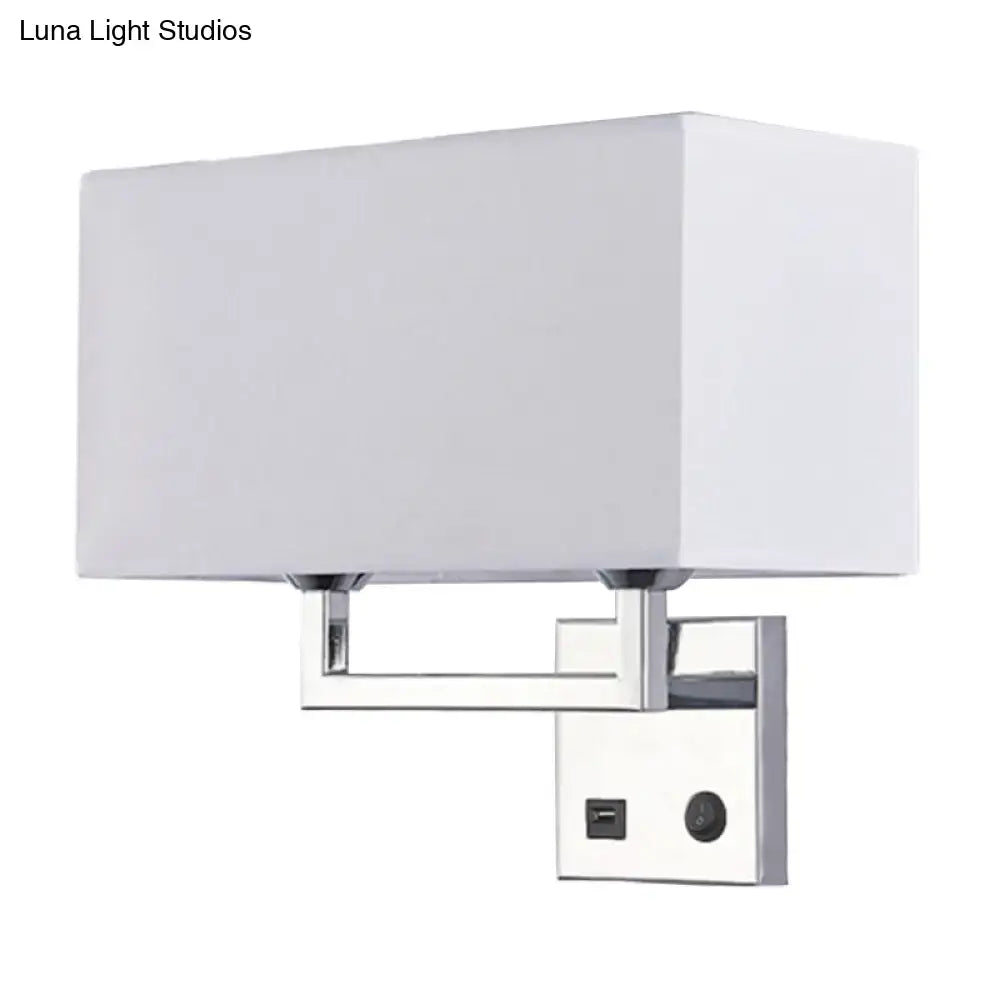 Beige Fabric Wall Sconce