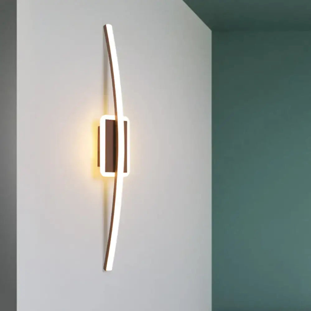 Gold Coffee Linear Wall Sconce
