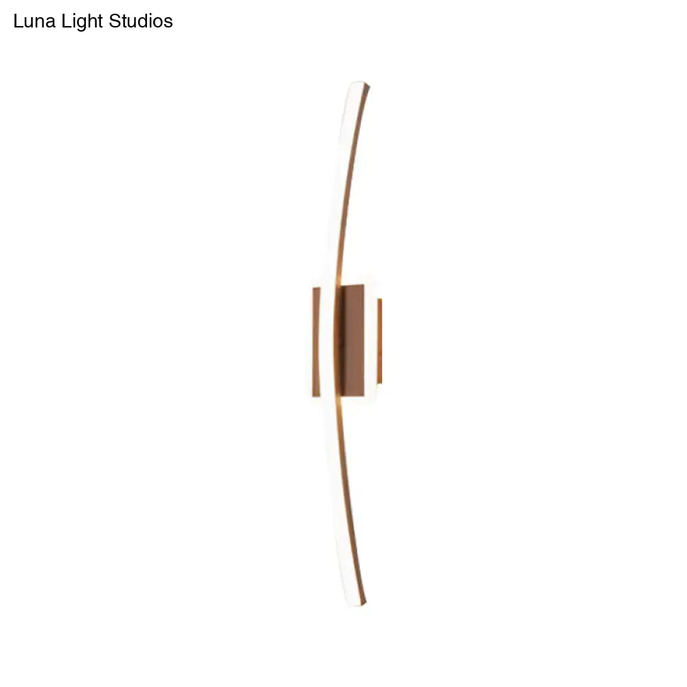 Gold Coffee Linear Wall Sconce