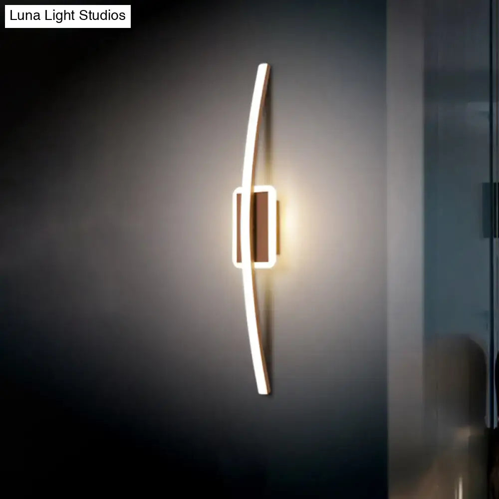 Gold Coffee Linear Wall Sconce