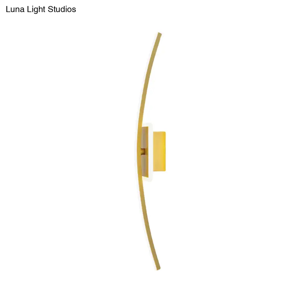 Gold Coffee Linear Wall Sconce