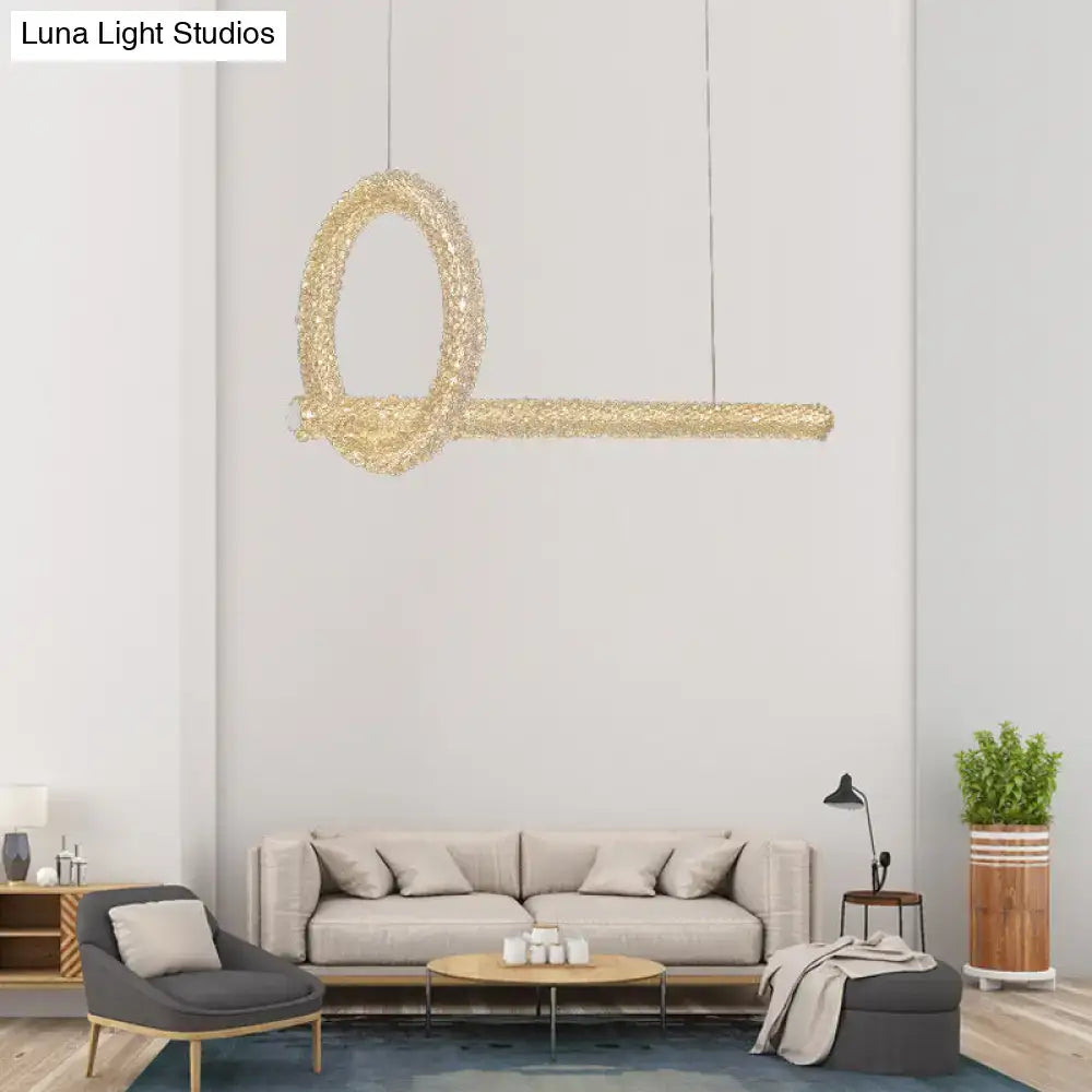 Brass Crystal Ceiling Pendant