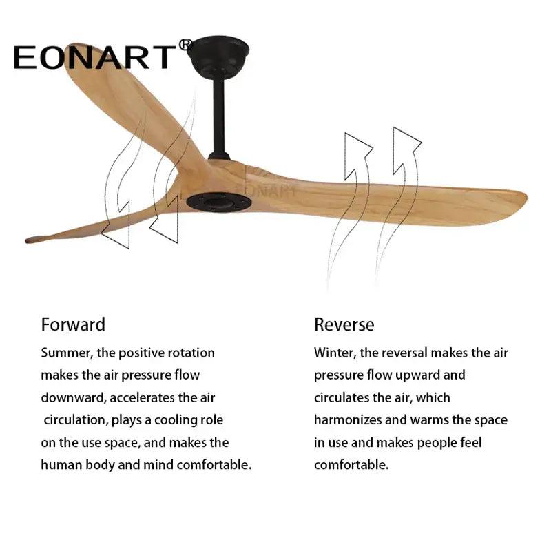 Solid Wood DC Ceiling Fan