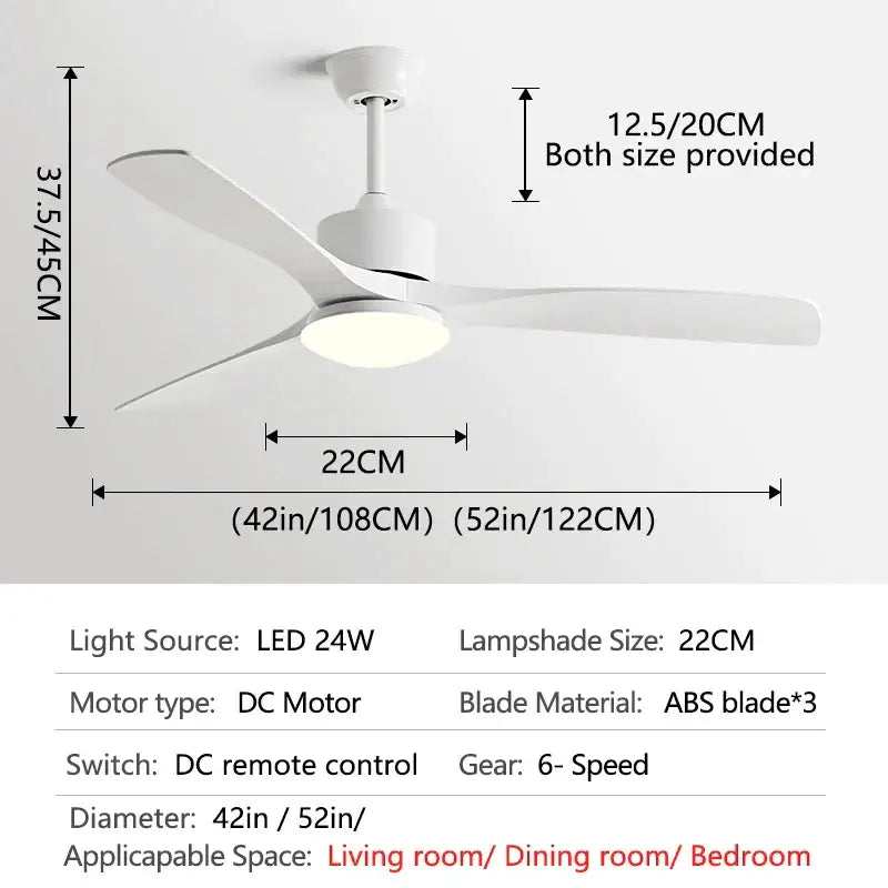 Wooden LED Ceiling Fan