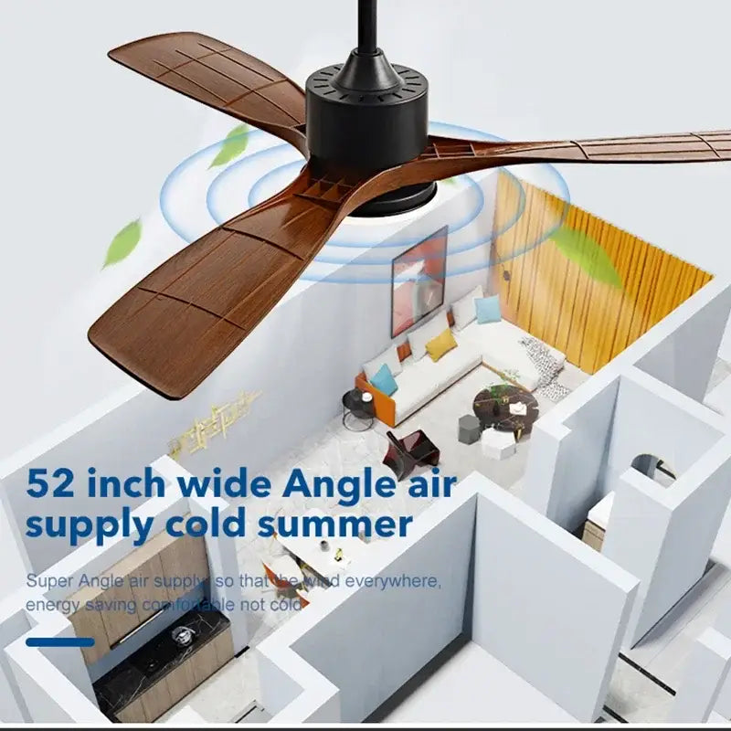 Wooden LED Ceiling Fan