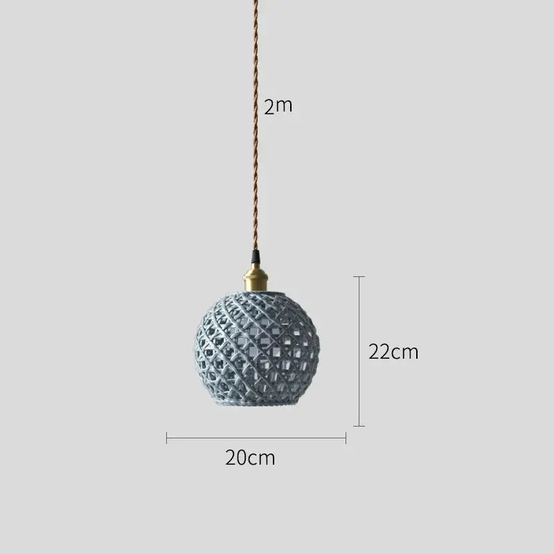 Gray Ceramic Pendant Light with Dual-Head Design