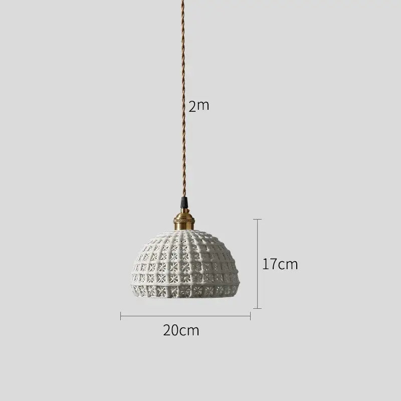 Gray Ceramic Pendant Light with Dual-Head Design