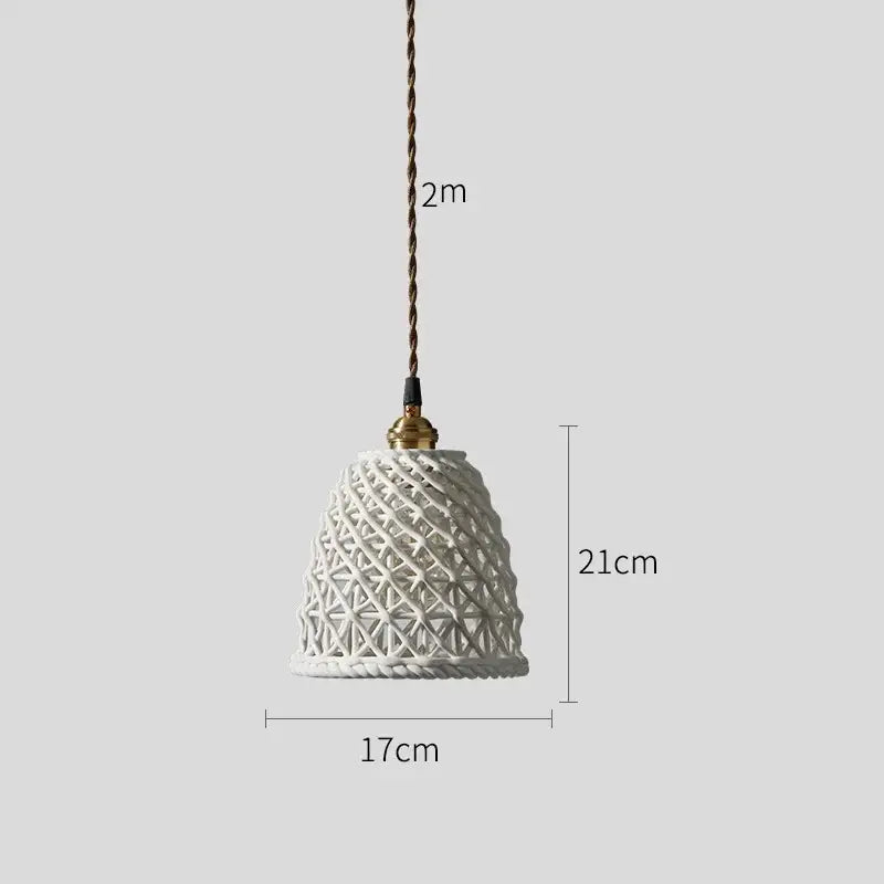 Gray Ceramic Pendant Light with Dual-Head Design