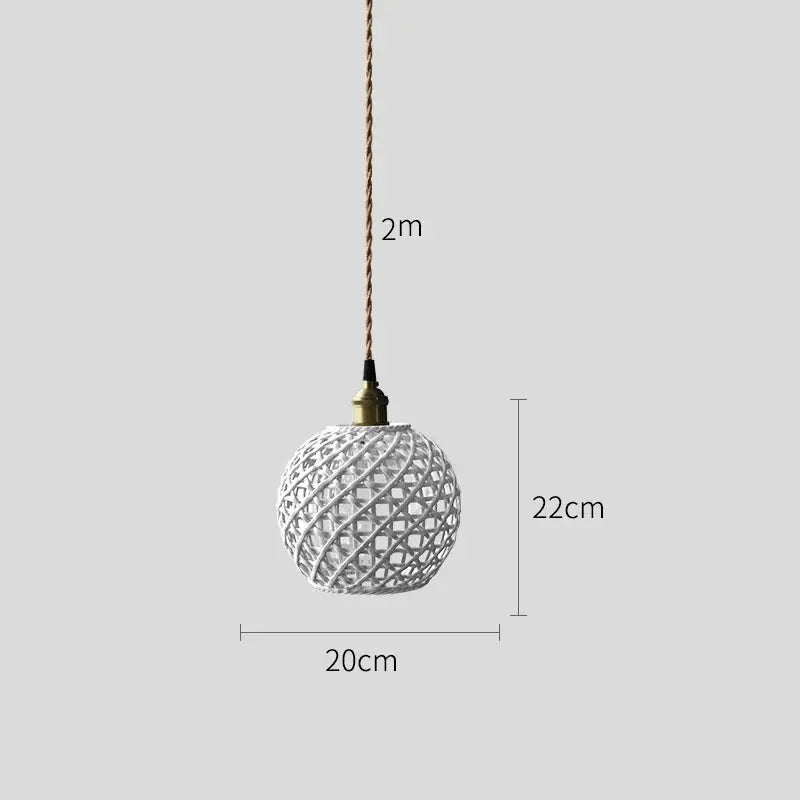 Gray Ceramic Pendant Light with Dual-Head Design
