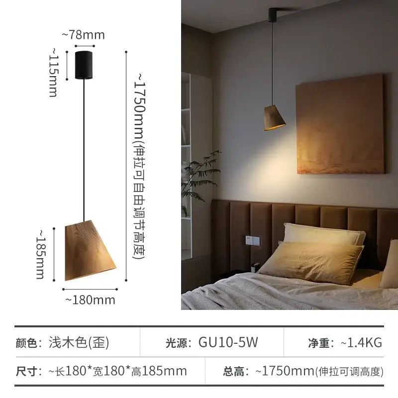 Wooden Adjustable Chandelier