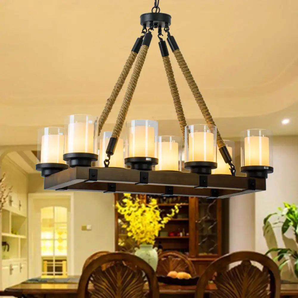 Wood Island Glass Chandelier