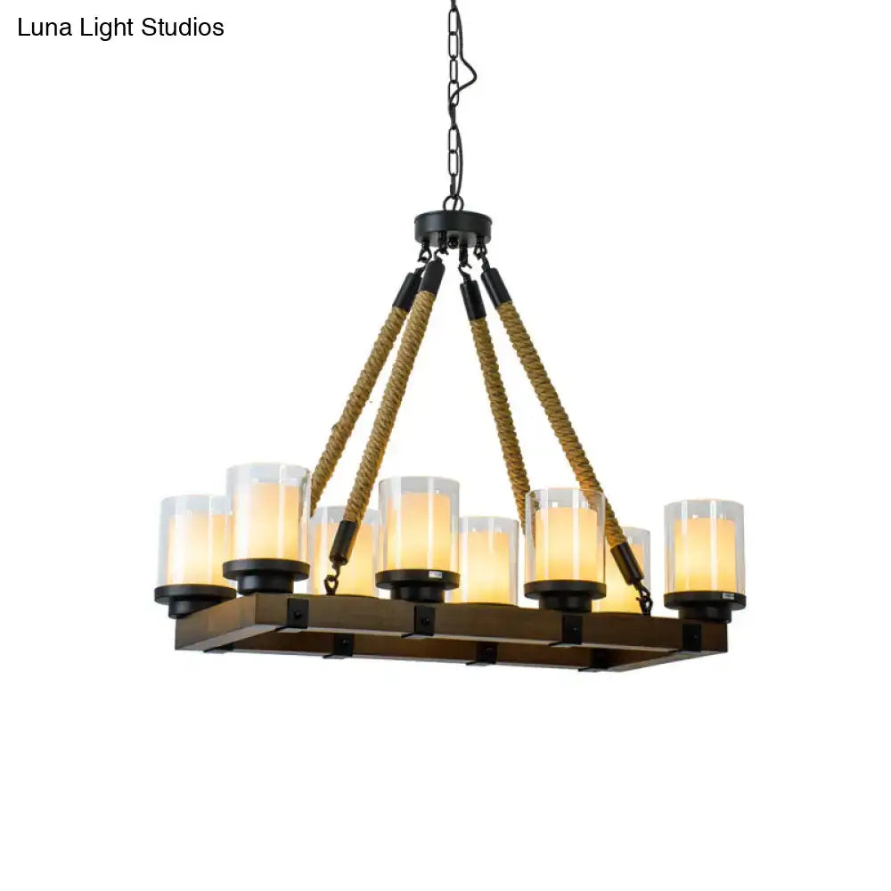 Wood Island Glass Chandelier