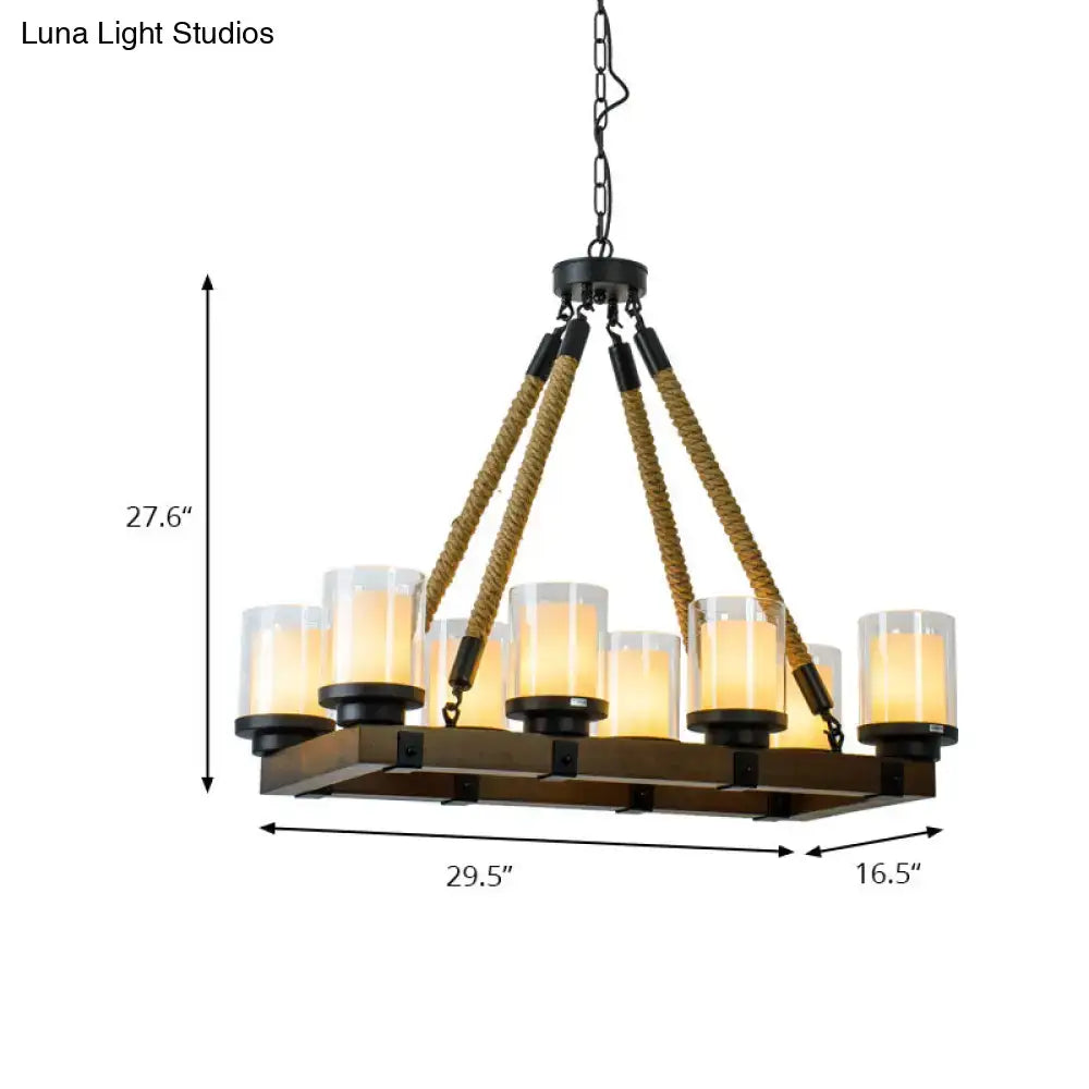 Wood Island Glass Chandelier
