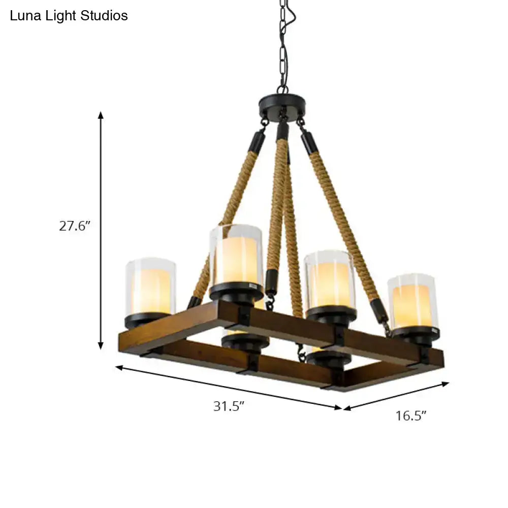 Wood Island Glass Chandelier