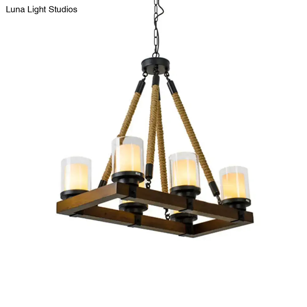 Wood Island Glass Chandelier