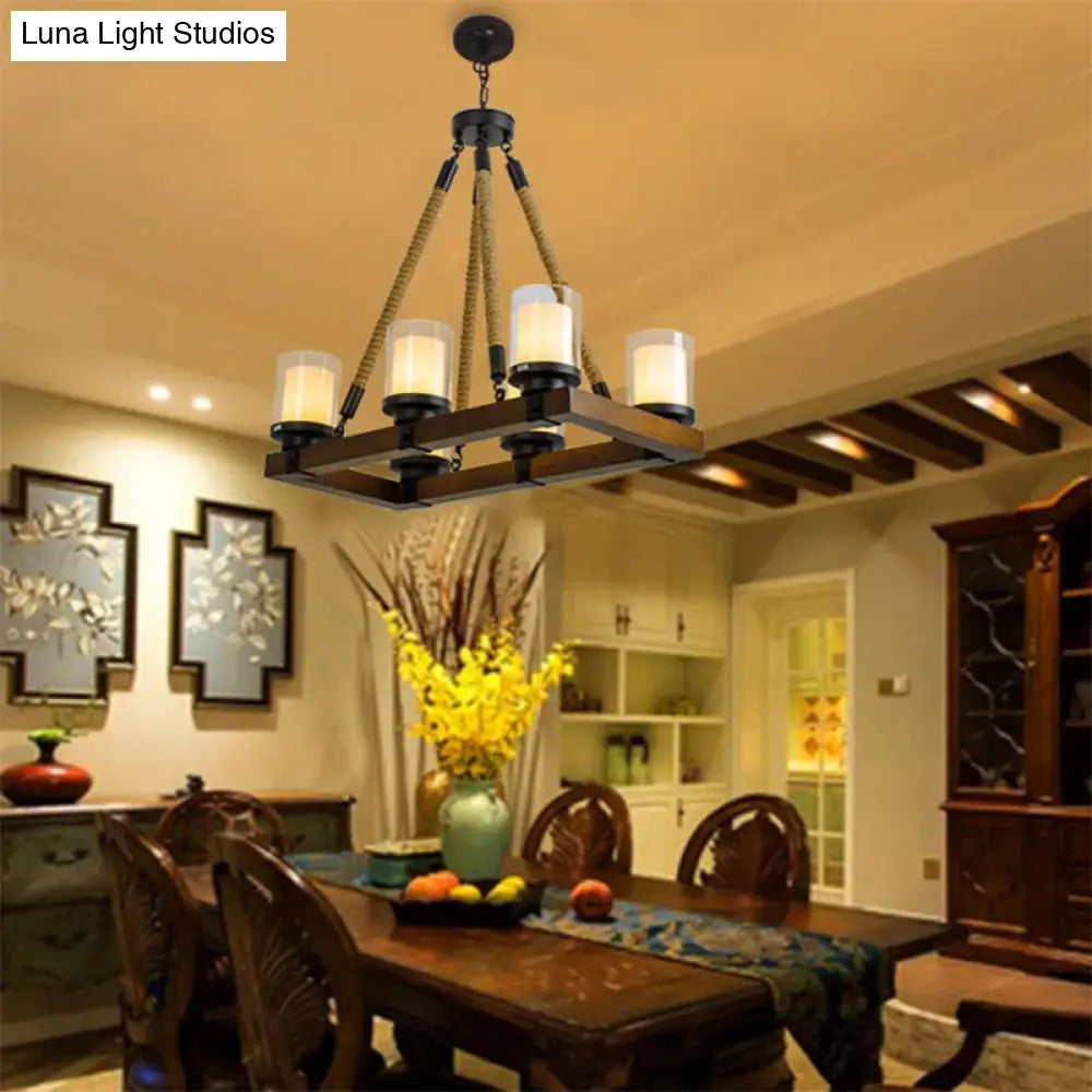 Wood Island Glass Chandelier