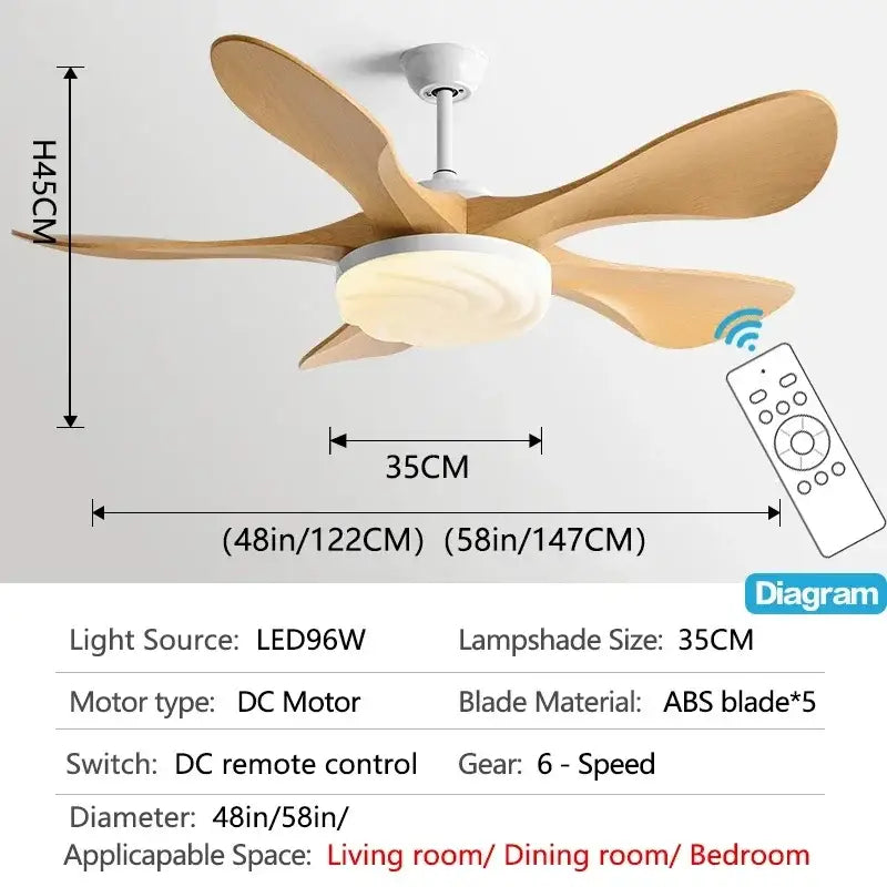 Black Walnut LED Ceiling Fan