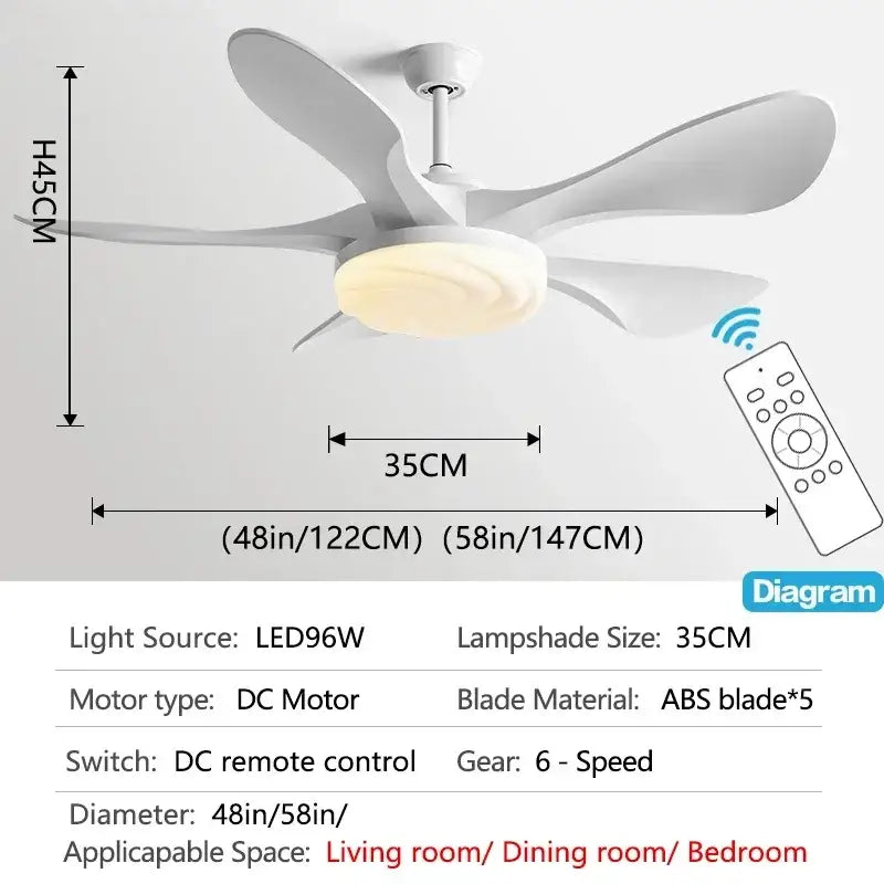 Black Walnut LED Ceiling Fan