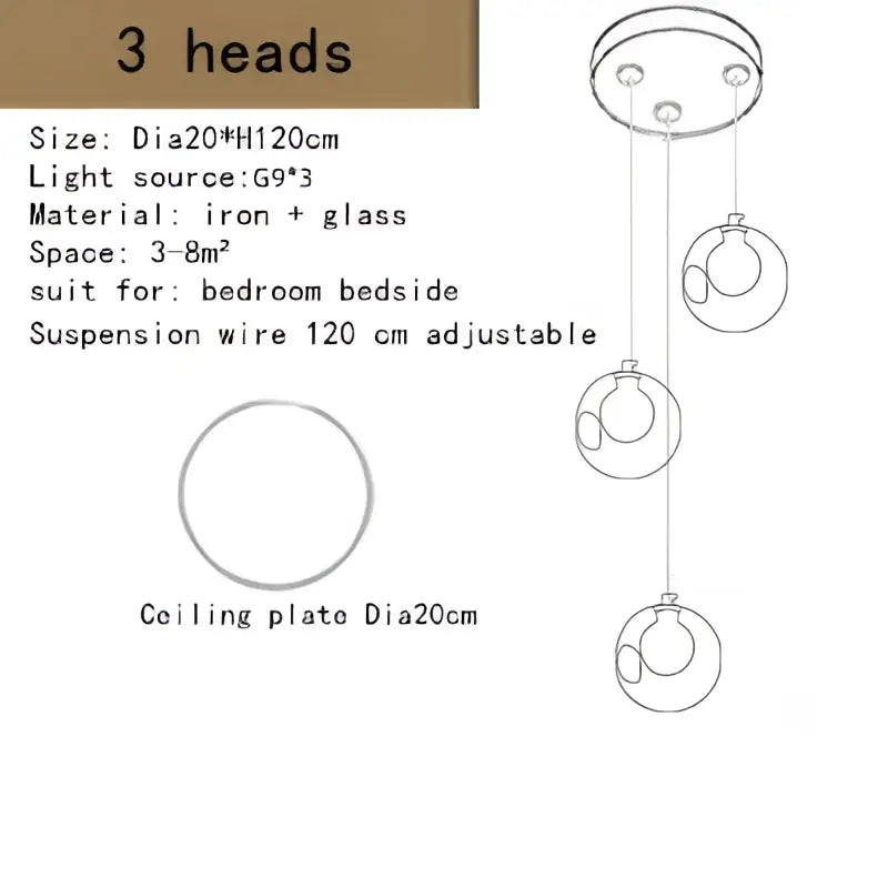 Bubble Glass LED Chandelier