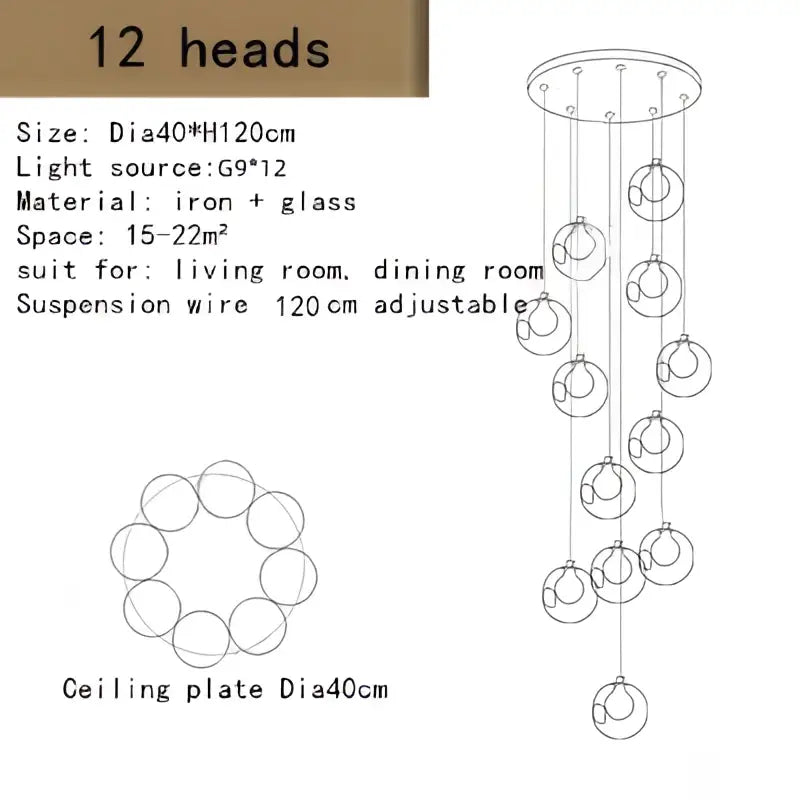 Bubble Glass LED Chandelier