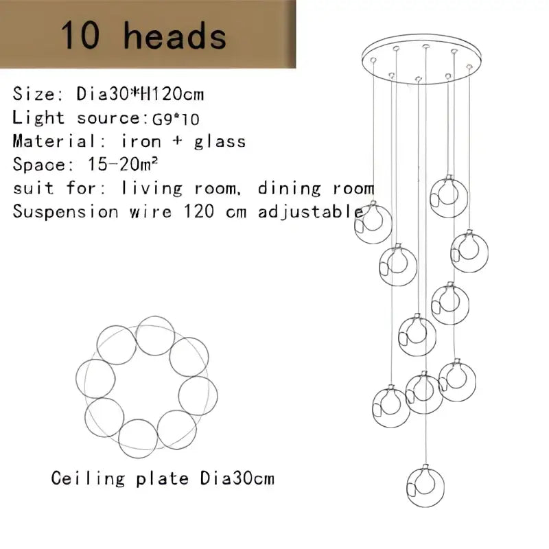 Bubble Glass LED Chandelier