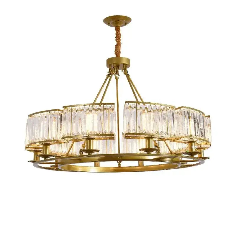Copper Crystal Dining Chandelier