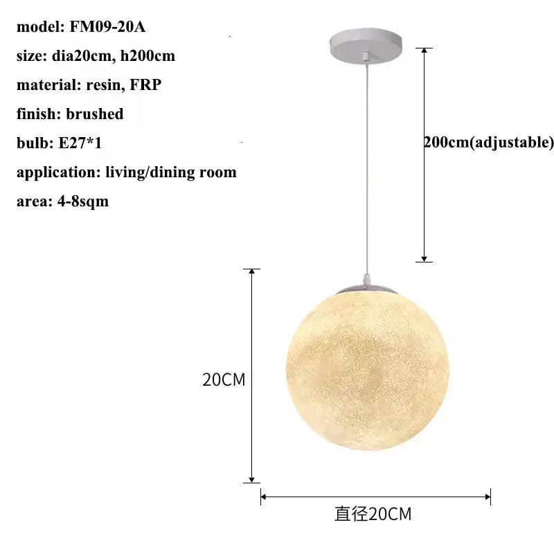 Cream Moon Pendant Chandelier