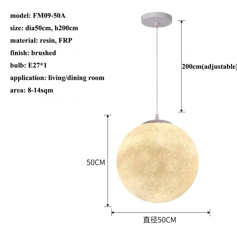 Cream Moon Pendant Chandelier
