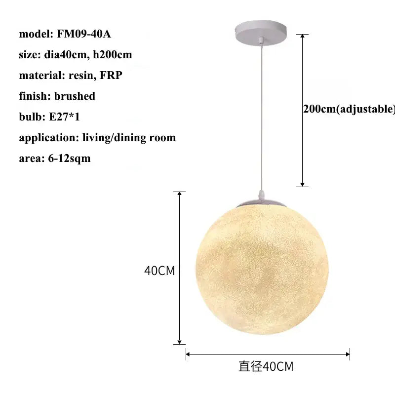 Cream Moon Pendant Chandelier