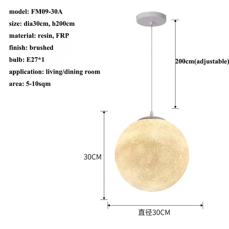 Cream Moon Pendant Chandelier