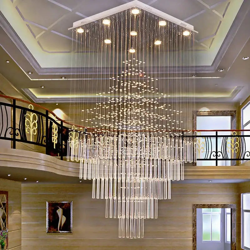 Crystal Columnar Chandelier