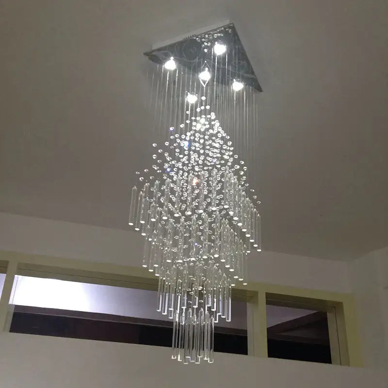 Crystal Columnar Chandelier