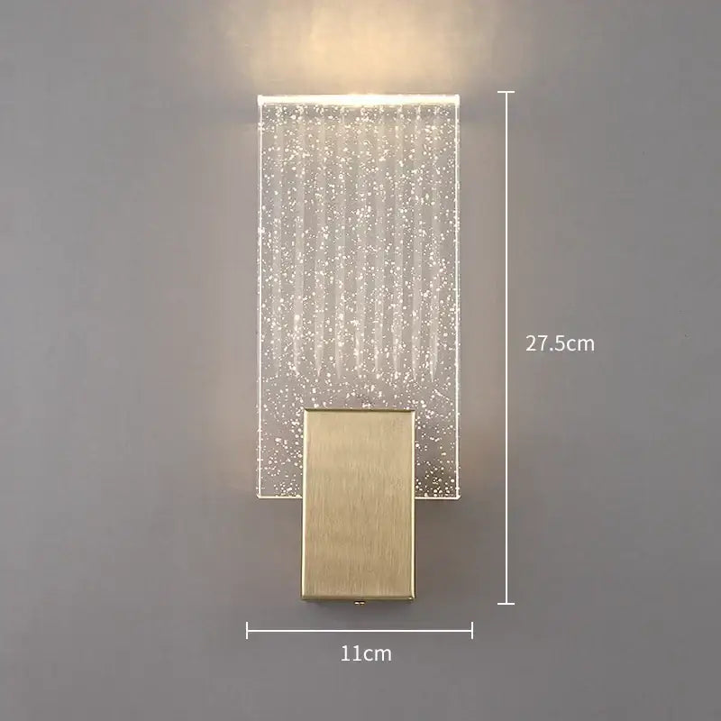Gold LED Bedroom Wall Sconce