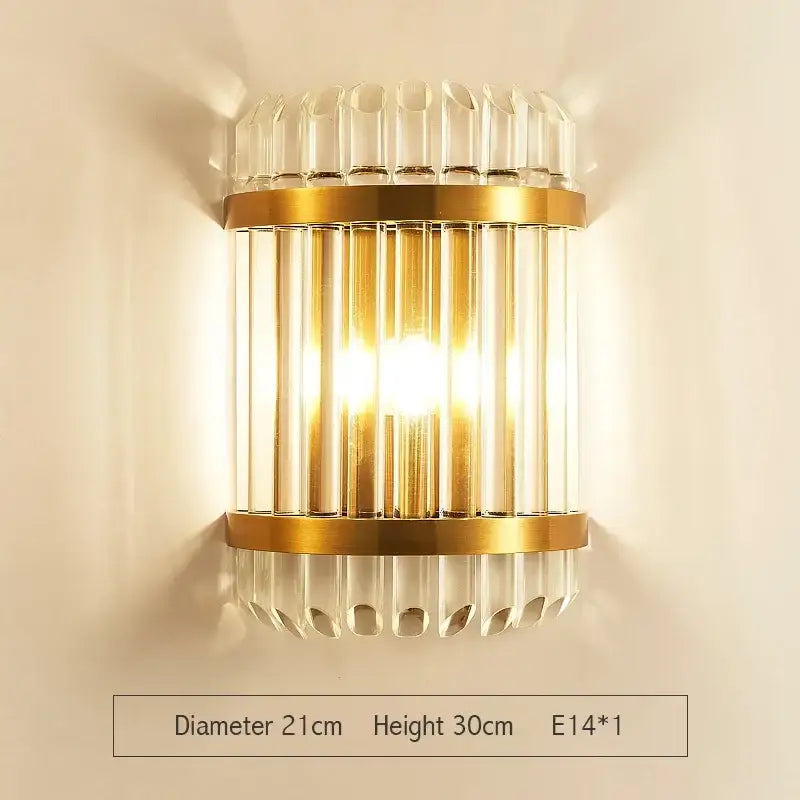 Gold LED Bedroom Wall Sconce
